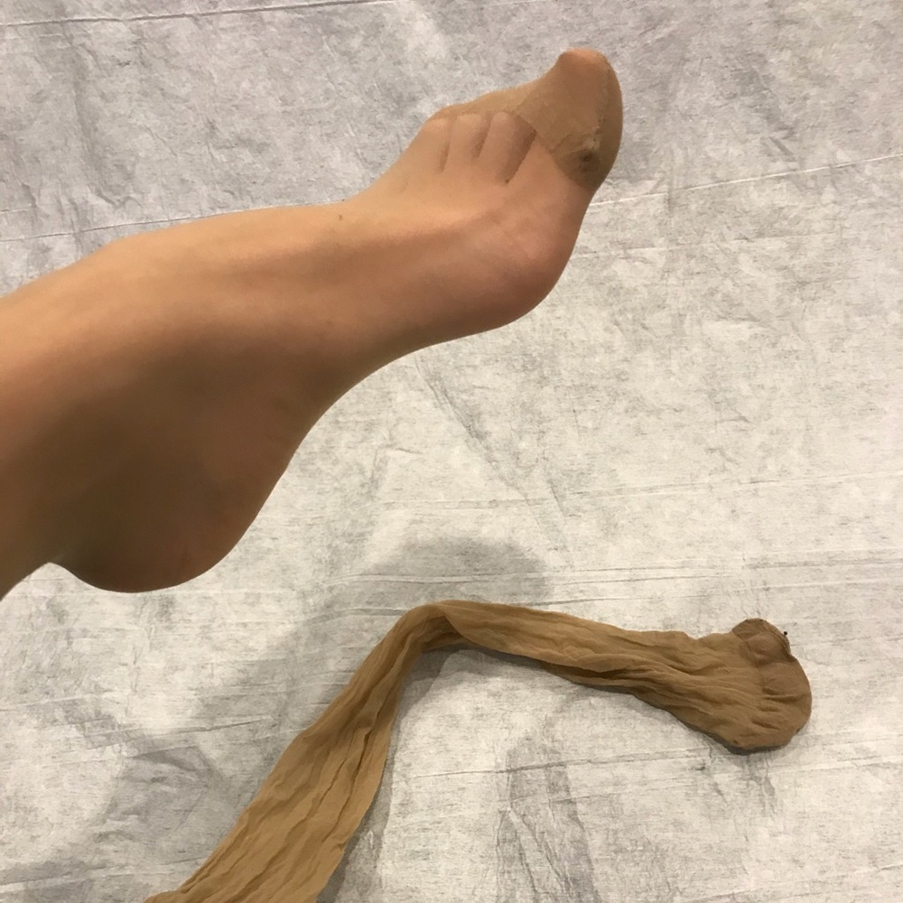 Used preowned nude pantyhose